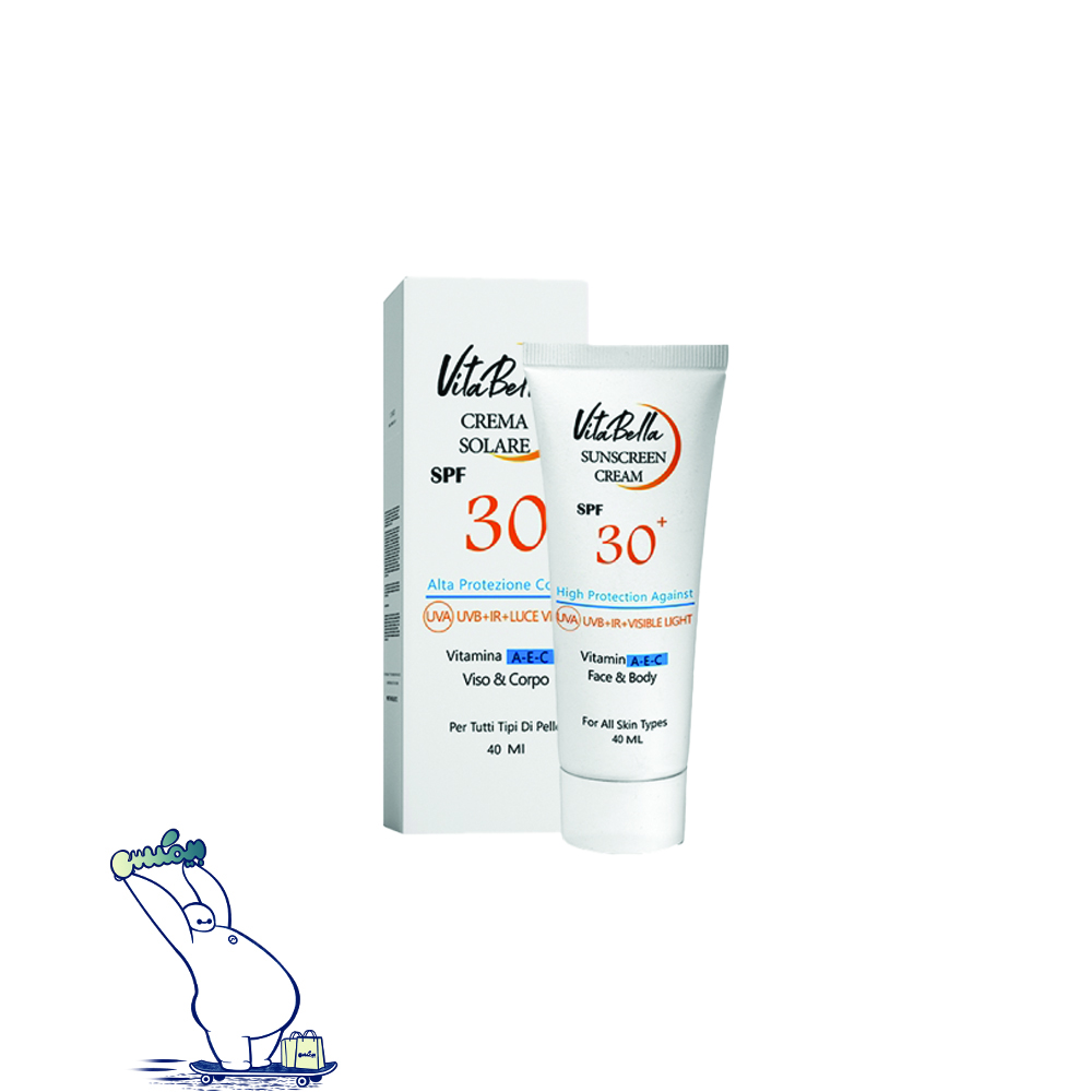 کرم ضدآفتاب بی‌ رنگ ویتابلا مناسب پوست خشک با SPF30/50