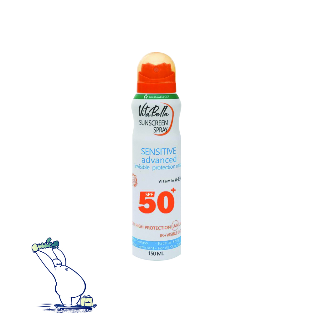 اسپری ضدآفتاب بی‌ رنگ ویتابلا با SPF30/50 محافظتی اورجینال