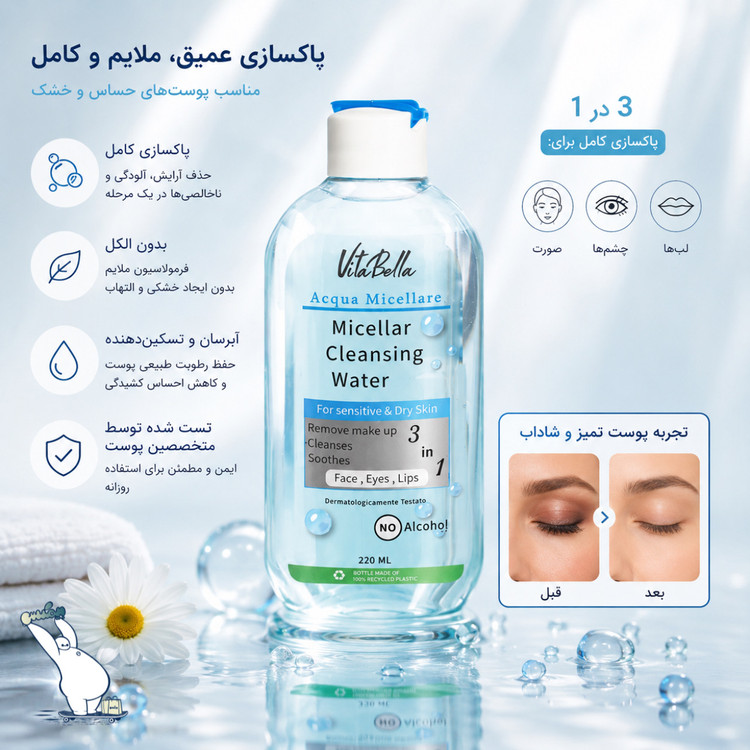 میسلار واتر ویتابلا مخصوص پوست خشک و حساس