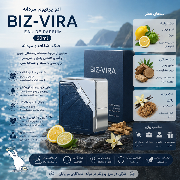 ادوپرفیوم مردانه 60میل biz-vira