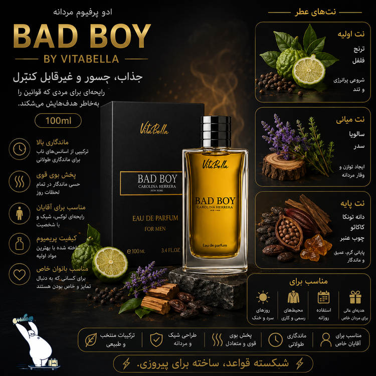 ادوپرفیوم مردانه ویتابلا با رایحه BAD BOY