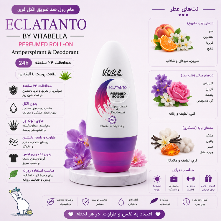 مام رول ضد تعریق الکل فری ECLATANTO ویتابلا